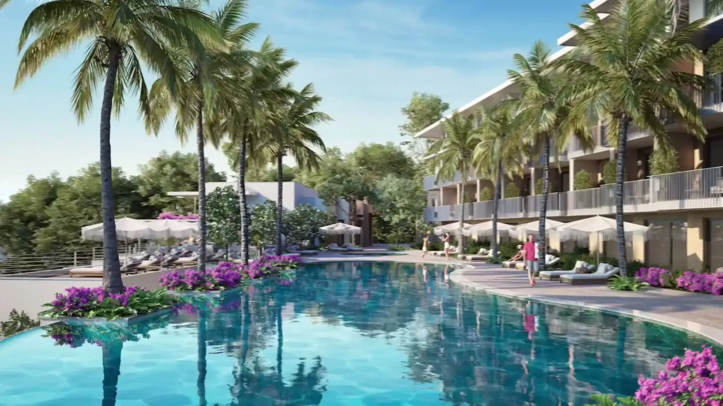 The pool of the hotel area